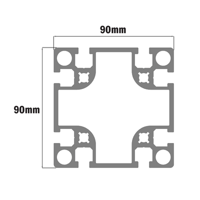 10-9090H-0-1000MM MODULAR SOLUTIONS EXTRUDED PROFILE<br>90MM X 90MM HEAVY, CUT TO THE LENGTH OF 1000 MM